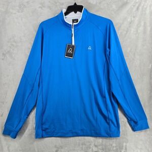 Deolax Golf Pullover Lightweight 1/4 Zip Athletic Blue‎ XL